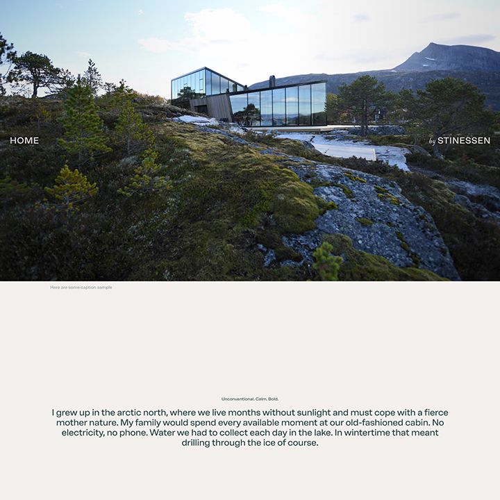 Skjerbilde fra nettsiden til Stinessen arkitektur