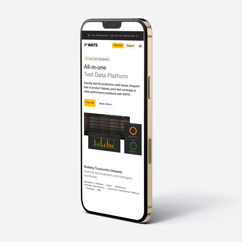 Illustrasjonsbilde av Wats sin nettside på en iPhone